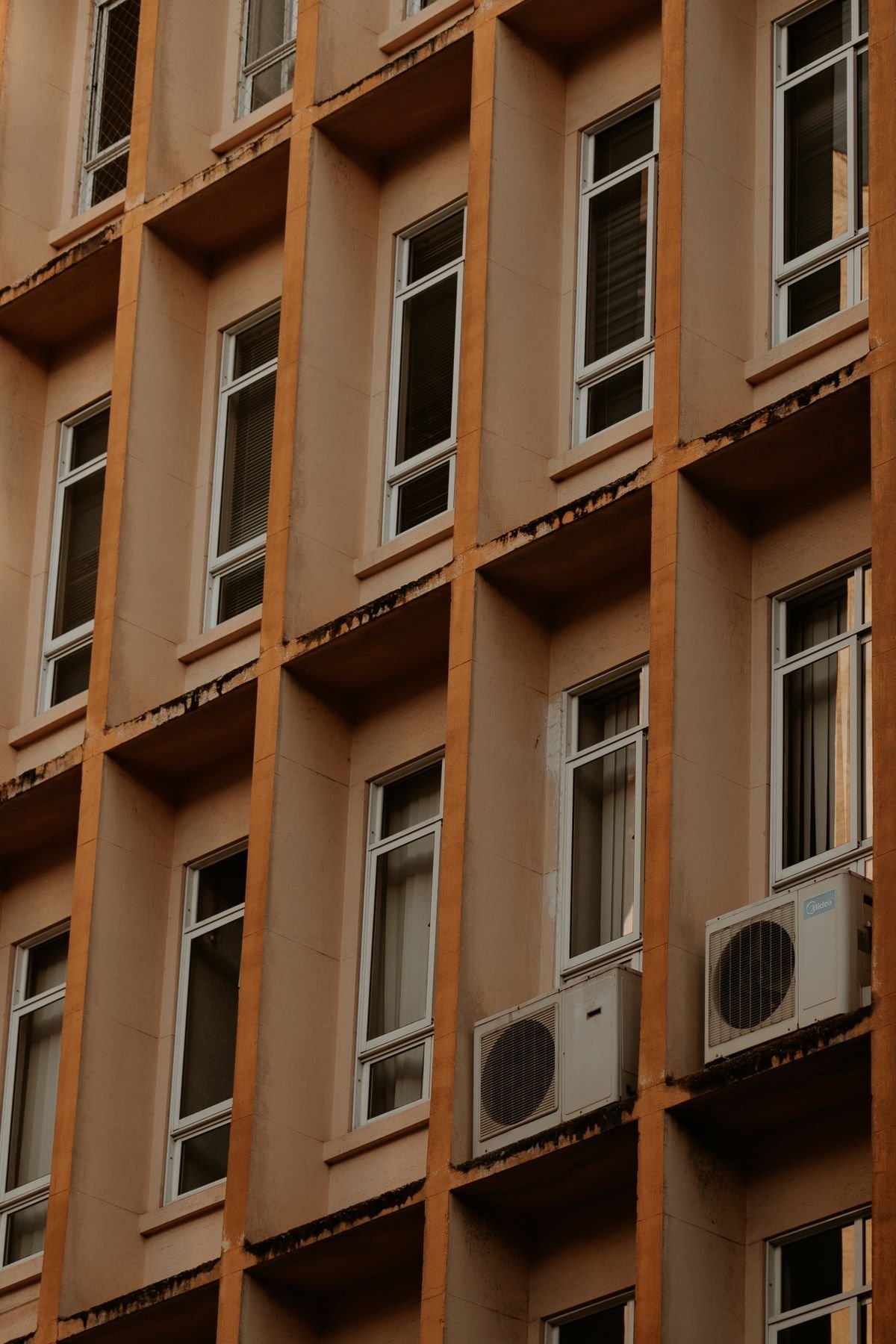 AC units under windows of a building