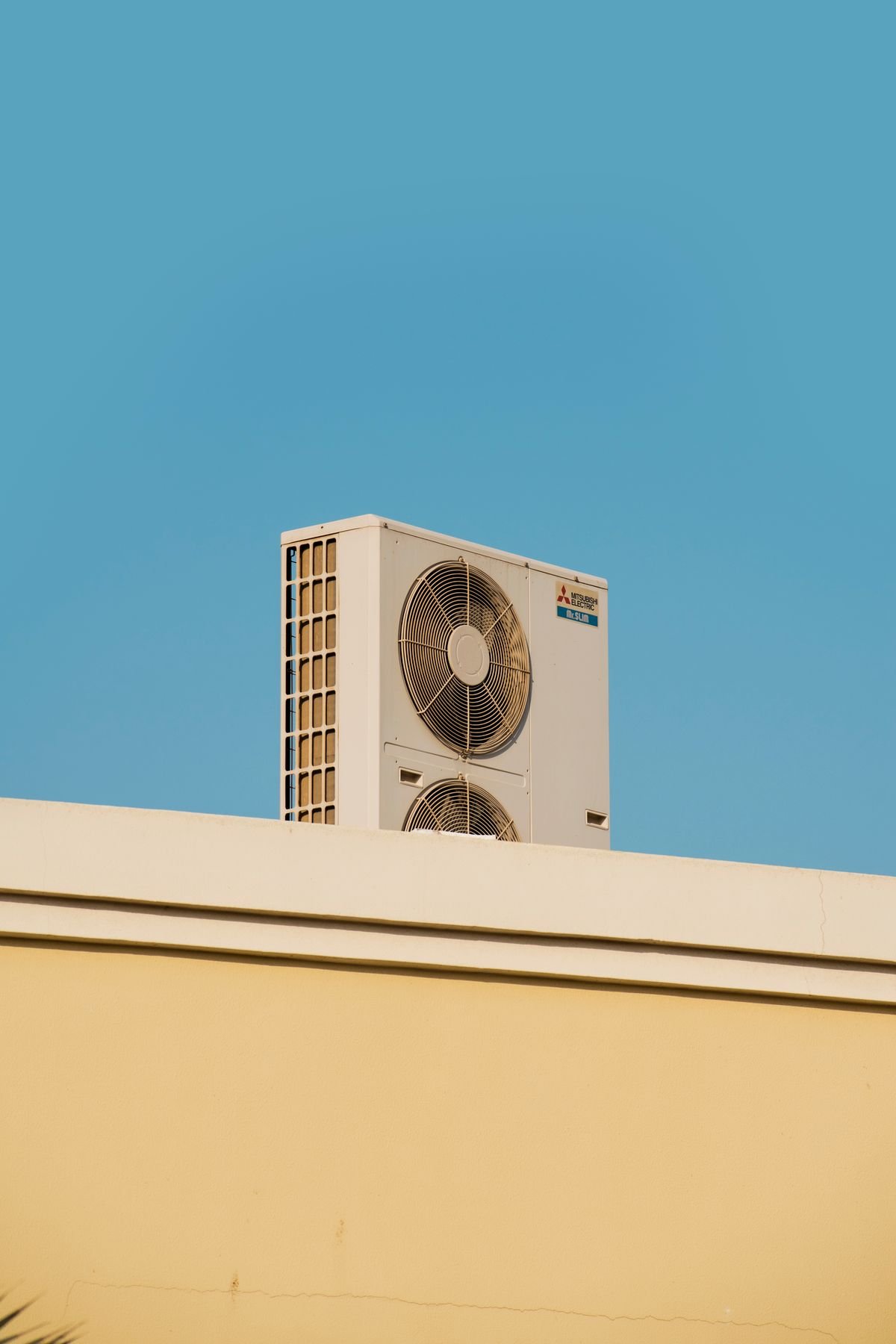 Air conditioner unit on a rooftop in Dubai