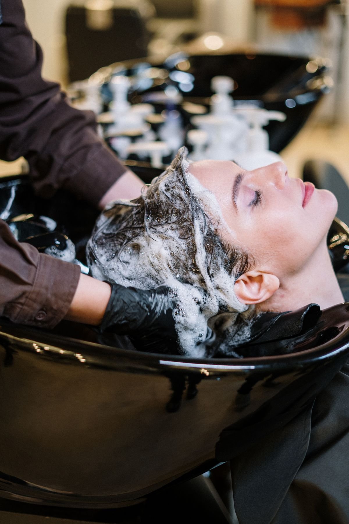 Hair salon chairs mirrors fitout Dubai