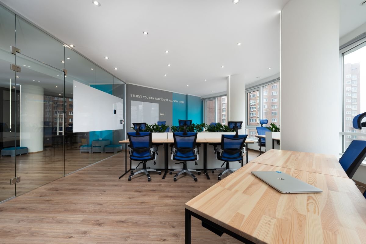 Office reception counter joinery Dubai